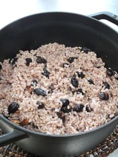 ストウブ de 黒豆入り玄米ご飯-レシピのメイン写真