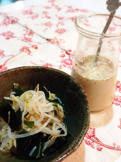 火を使わず♪もやしとわかめの豆乳あえ-レシピのメイン写真