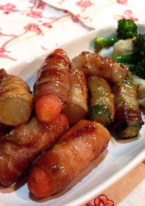 ヨシダソースで♪肉巻き大根&キャロット-レシピのメイン写真