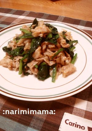 簡単♪豚バラほうれん草のオイスター炒め-レシピのメイン写真