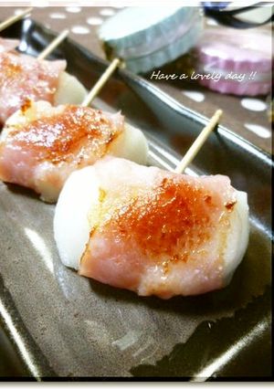 ✽お餅が残ったら！ベーコン巻き✽-レシピのメイン写真