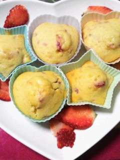 **♡苺のカップケーキ♡**-レシピのメイン写真