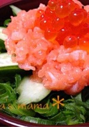 ねぎとろサーモン丼♡-レシピのメイン写真