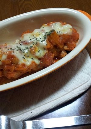 肉団子のトマトチーズ焼き-レシピのメイン写真