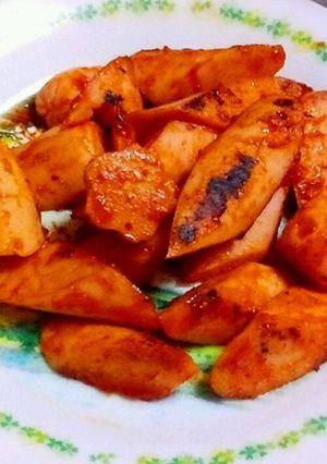 魚肉ソーセージケチャップ炒め-レシピのメイン写真