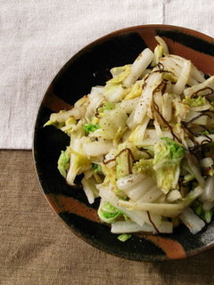 茹で白菜のあっさり塩昆布和え-レシピのメイン写真