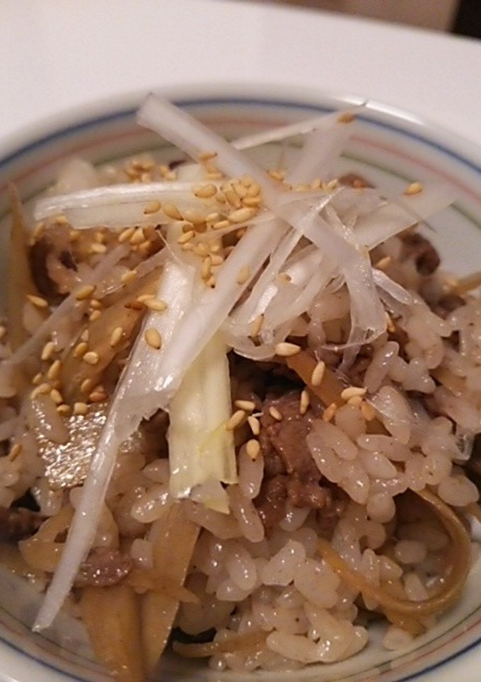 ごぼうと牛肉のまぜごはん-レシピのメイン写真