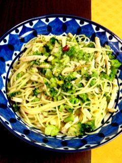 鶏ハムとブロッコリーのペペロンチーノ-レシピのメイン写真