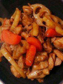 蓮根と鶏の煮物-レシピのメイン写真