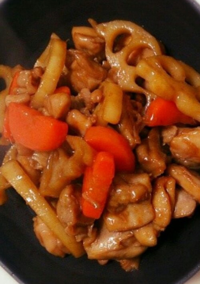 蓮根と鶏の煮物-レシピのメイン写真