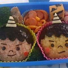 รูปของ 節分に鬼っ子キャラ弁当