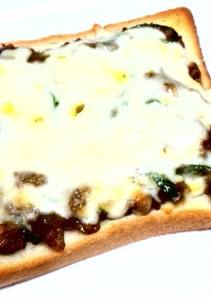変則ﾁｰｽﾞﾄｰｽﾄ＠キーマカレー-レシピのメイン写真