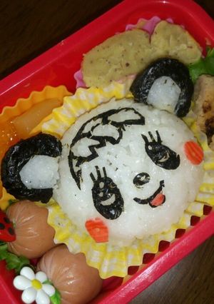 キャラ弁グラグラパンダちゃん♪-レシピのメイン写真