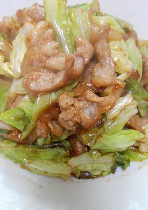 豚肉小間肉と玉葱とキャベツの３点味噌炒め-レシピのメイン写真