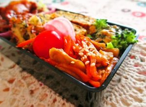 お弁当♪人参と椎茸軸（しめじ）のきんぴら-レシピのメイン写真