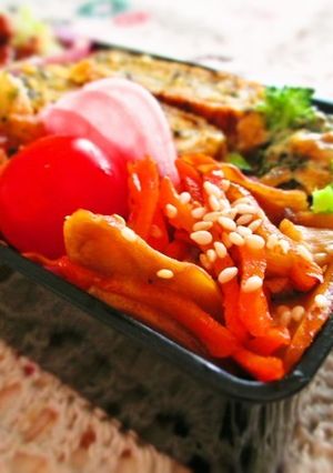 お弁当♪人参と椎茸軸(しめじ)のきんぴら-レシピのメイン写真