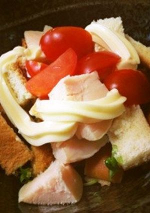 簡単ランチに★食パンの耳サラダ-レシピのメイン写真