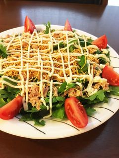 春菊とツナのパリパリサラダ-レシピのメイン写真