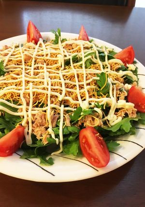 春菊とツナのパリパリサラダ-レシピのメイン写真