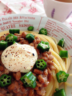 火を使わない♪オクラと納豆のパスタ-レシピのメイン写真