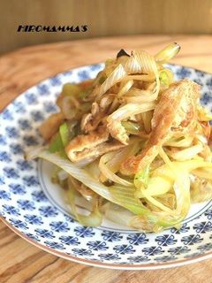 長ネギと油揚げのシンプル醤油炒め-レシピのメイン写真