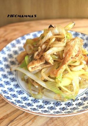 長ネギと油揚げのシンプル醤油炒め-レシピのメイン写真