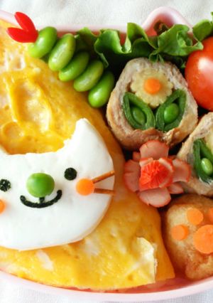 超簡単！キャラ弁に♪白ネコちゃん-レシピのメイン写真