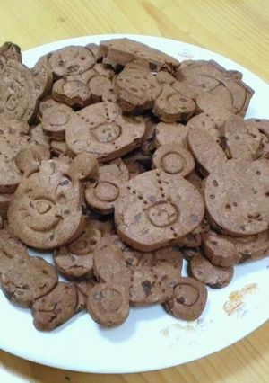 チョコチップクッキー☆ミックス不要 型抜-レシピのメイン写真