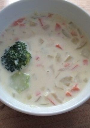 レンジで♡豆乳シチュー風の野菜スープ-レシピのメイン写真