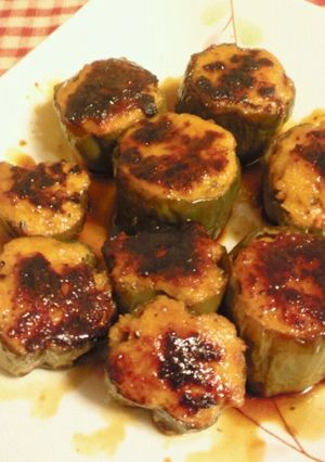 ★市販の鶏生つくねでピーマンの肉詰め-レシピのメイン写真