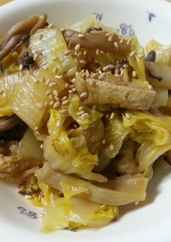 白菜と油揚げの炒め煮-レシピのメイン写真