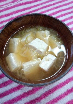 ☆木綿豆腐の味噌汁☆-レシピのメイン写真