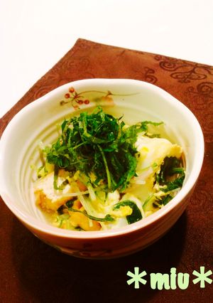【減塩】素材の味で勝負☆水菜厚揚げ卵とじ-レシピのメイン写真