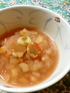 りんごをりんごで煮るはちみつゆずりんご♪-レシピのメイン写真