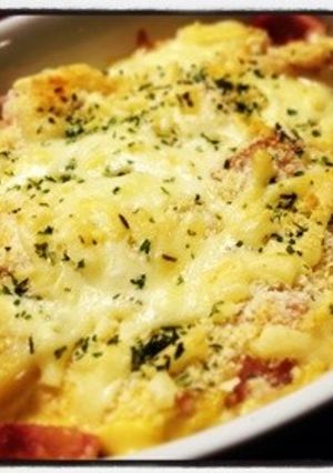 お餅、里芋、ベーコンの和風グラタン-レシピのメイン写真