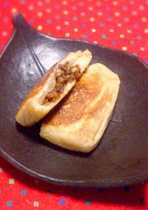 凍み豆腐肉味噌とチーズの油揚げ挟み焼き☆-レシピのメイン写真