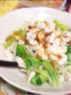 ササミと茹でキャベツのサラダ-レシピのメイン写真