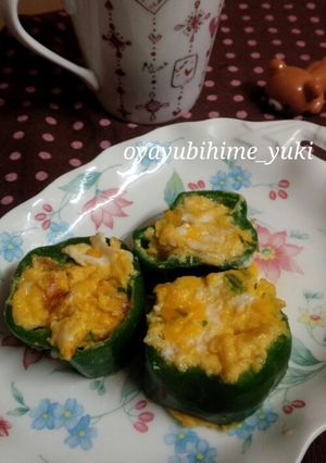 ピーマンは玉子焼で決まり(∩´∀`∩)-レシピのメイン写真