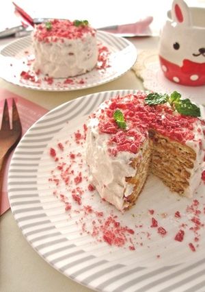 バレンタイン♡ビスケットのミルフィーユ…-レシピのメイン写真
