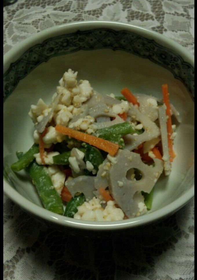 ごま豆腐をアレンジ 和え物-レシピのメイン写真