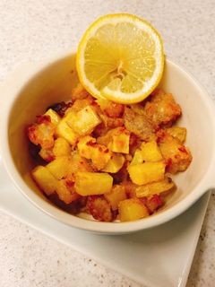 ✿鶏膝軟骨とジャガイモの唐揚粉焼き-レシピのメイン写真