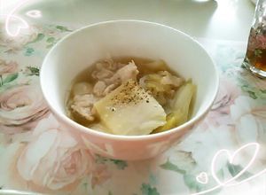 ヘルシー♡白菜と豚の細切れスープ-レシピのメイン写真