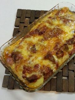 トマト煮込み リメイク 残り物グラタン-レシピのメイン写真