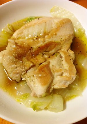 鶏胸肉と白菜のバルサミコ酢煮-レシピのメイン写真