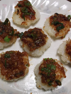 味噌のせご飯団子-レシピのメイン写真