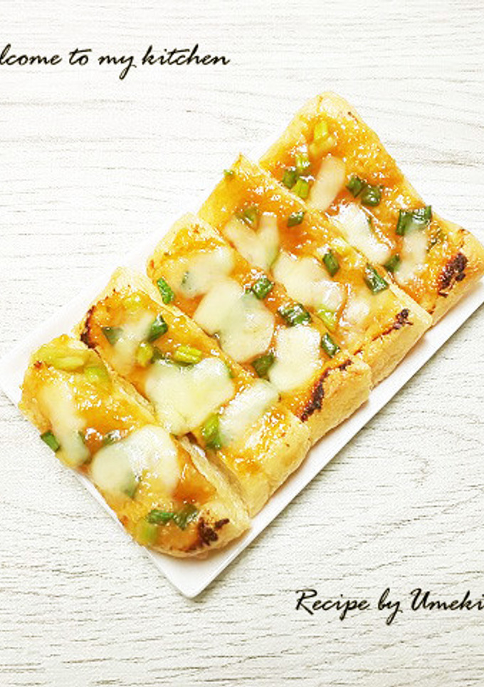 簡単おつまみ✾油揚げでネギ味噌チーズ焼き-レシピのメイン写真