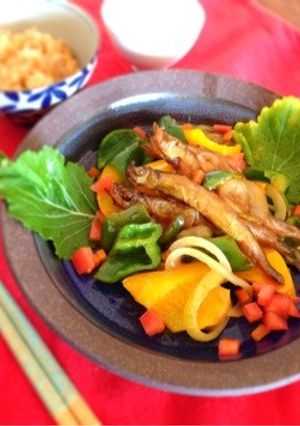 ししゃもと彩り野菜の南蛮風あんかけ♡-レシピのメイン写真