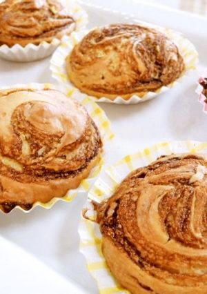 材料４つ♪甘さ控えめマーブルカップケーキ-レシピのメイン写真