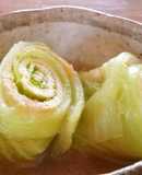 タケノコ白菜と大判あげの巻煮