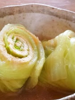 タケノコ白菜と大判あげの巻煮-レシピのメイン写真
